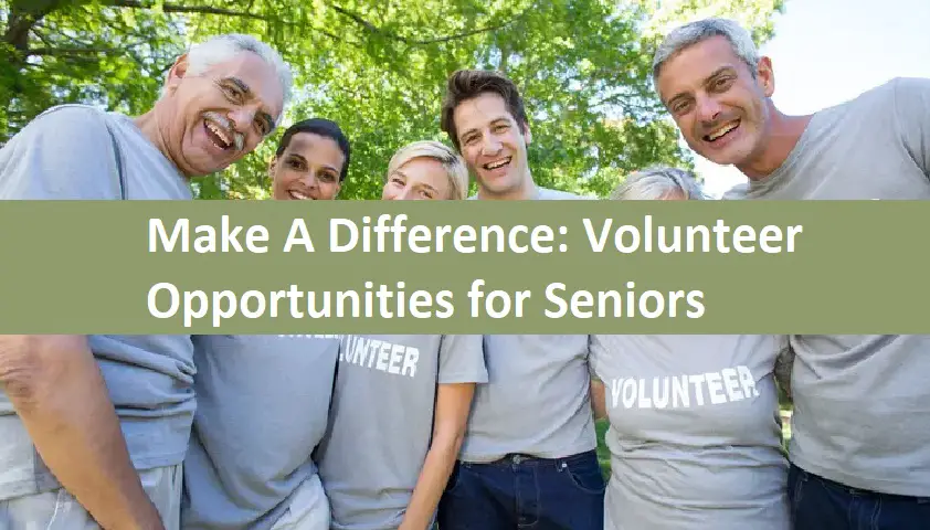 Make A Difference: Volunteer Opportunities for Seniors